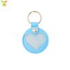 Estuche de Cuero Redondo para Guardar Pelo de Mascota con Llavero, Colgante Personalizable Grabado para Memorial de Pelo de Gato y Perro