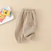 Pantalones de forro polar para niño de otoño e invierno, pantalones deportivos de forro polar cálidos e informales para bebé, pantalones de forro polar de doble cara para niños pequeños, modernos