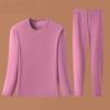 Roupa térmica para meia-idade e idosos, feminina, gola semi-alta, pijama de mãe, blusa de base, roupas de outono, calça comprida para idosos, conjunto masculino