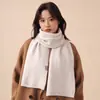 Lenço Pequeno Estilo Coreano para Mulheres, Cachecol de Lã Macia para Outono e Inverno, Nova Tendência com Vibe Coreana