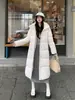 Casaco de plumas, unissex, estilo extra longo até o joelho, espesso para o inverno, novo 2026 estilo coreano, corte solto, casaco de casal, moderno