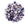 Pulsera de cuentas sueltas de Bodhi con flor flotante morada natural, mangostán, intestino de cerdo, juguete cultural DIY, accesorios de joyería con cuentas al por mayor