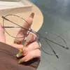 Óculos de miopia pequena caixa campus estudantes ins face pequeno espelho de miopia maquiagem artefato anti-luz azul espelho plano feminino