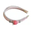 Colar Pingente de Morango Rosa Degradê e Anel Feminino, Temperamento Doce e Fofo, Corrente de Suéter Choker Fashion