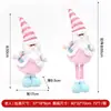 Muñeco de muñeco de nieve y reno navideño con patas retráctiles, gorro tejido, adorno para escaparate, decoración marrón transfronteriza
