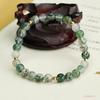 Pulsera Natural de Ágata Acuática Aiyu con Flores Flotantes, Pulsera de Cristal Verde para Mujer, Venta al por mayor de fábrica S4090712