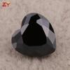 Comércio exterior venda quente gema artificial preto zircônio coração pingente incrustado de pedra DIY pêssego coração cz diamante pingente de pedra nua atacado