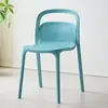 Silla de Comedor Nórdica para Uso Doméstico, con Respaldo, Taburete Hueco de Colores, Silla de Ocio Apilable para Balcón, Silla de Plástico para Apartamentos Pequeños