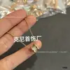 Versão de Luxo Unissex Banhado a Prata Esterlina com Ouro Rosa 18K Cerâmica Preta Homem Vermelho Pequeno Edição Beneficente Colar Pequeno com Mola Cravejado de Diamantes