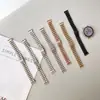 Pulseira de Metal Fina Longines de Três Contas Adequada para Apple Watch 10 S11 Huawei Fit4 Gt6 Xiaomi