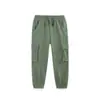 Aostabetty Nuevo Estilo Otoño Pantalones para Niños Estilo Europeo y Americano Modernos Pantalones Cargo para Niños Pantalones de Color Sólido para Bebé