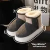 Pantuflas de algodón para mujer, con soporte para el talón, cálidas para el invierno, de felpa, a prueba de frío, antideslizantes, suela gruesa, para parejas, se pueden usar en exteriores, zapatos altos de algodón, botas de nieve