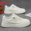 Zapatos HuiLi Zapatos Blancos Otoño Nuevos Zapatos de Hombre Superficie de Cuero Zapatos Casuales Zapatos de Tabla para Exteriores Zapatos Deportivos para Hombre Estilo de Hombre