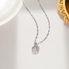 Nuevo Collar Inteligente de Acero de Titanio con Cisne de Diamantes Brillantes Super Flash, Cadena de Clavícula Versátil y Moderna que No se Desvanece
