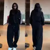 Moda Casual Cómodo con Capucha Bloque de Color Tres Rayas Manga Larga Sudadera con Capucha Holgada Versátil Casual Pantalones Largos Conjunto de Otoño