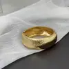 Pulseira Nova Europeia e Americana Transfronteiriça, Estilo Cool, High-End, Luxo Leve, Pulseira Irregular, Pulseira de Liga Metálica Martelada Brilhante