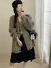 Suéter Cardigan de Tricô Grosso Estilo Coreano Preguiçoso Outono 2026 Novo para Mulheres, Casaco Solto de Manga Longa, Tricô Vintage