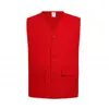 Chalecos de Algodón Rojo para Voluntarios con Logo Personalizado, Ropa de Trabajo con Texto Impreso, Fabricante de Chalecos para Voluntarios Comunitarios y Miembros de Partido