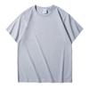 210g 40 colores sólidos marca de moda para hombre y mujer camiseta de algodón manga corta talla grande manga corta holgada cuello redondo logo de impresión diy