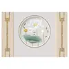 Nuevo Estilo Chino Fondo de Pared Circular para Sofá Papel Tapiz Lujo Accesible Zen Revestimiento de Pared Salón de Té 8D Salón de Belleza Mural Papel Tapiz Decorativo