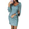 AliExpress Amazon wish explosiones V-neck brillante borla manga larga 8 colores gran cantidad en stock