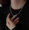 Shijia 2mm Extremamente Fino Bebê Painço Pérola Colar Feminino Luz Luxo Nicho Avançado Francês Clavícula Cadeia Único Bead Neck Cadeia