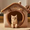 Caseta para Perro Casa Universal Cuatro Estaciones Perro Pequeño Teddy Cálida de Invierno Caseta Desmontable Cama para Mascota Suministros