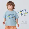 Camisas de Manga Corta para Niños 2026 Nuevo Estilo de Verano Algodón para Niñas Lindos Dinosaurios Tops de Cuello Redondo Manga Corta Modernos