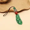 Wang Tao Flor Raposa Pequena Pingente de Corrente para Celular Ágata Natural Calcedônia Pingente de Pen Drive Pingente para Bolsa de Mulher Chaveiro Venda por Atacado