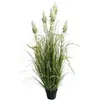 Plantas en maceta de lavanda y cola de zorro, plantas artificiales para paisajismo decorativo, flores artificiales de delfinio, flores artificiales para decoración de suelo de sala de estar