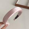 Faixa de Cabelo com Strass de Temperamento Cetim Topo Craniano Alto Esponja Versão Larga Faixa de Cabeça Versátil Diária Versátil para Sair Acessórios de Cabelo Adereços de Cabeça