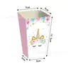 Caja de Palomitas Spot Decoración Fiesta Navideña Unicornio Mariposa Animal Tubo de Palomitas Decoración Suministros para Arreglos