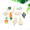 1 Colgante de Goteo de Aceite Vegetal Zanahoria Cactus Piña Encanto Creativo Pulsera DIY Collar Colgante Pequeño