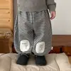 Suéter azul smog para niños otoño e invierno estilo coreano bebé elegante de punto acanalado color liso suéter de punto ropa de invierno ropa versátil para bebé