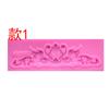 Molde de silicona con diseño de encaje en relieve, estilo retro europeo, para decoración de tartas de chocolate con flores en relieve