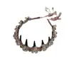 Diadema de Cristal Coreano con Dientes de Lujo Ligero Totalmente Cubierta de Diamantes Accesorio para el Cabello Simple Elegante Retro Versátil Diadema Fina Pasador Accesorio para el Cabello de Mujer