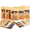 Crayones infantiles de 8 colores, 12 colores, 24 colores para dibujar y garabatear de estudiantes de primaria, pasteles al óleo, premios de papelería para preescolar