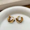 Pendientes de Metal Maillard Ojo de Tigre Círculo Geométrico Retorcido para Mujer, Pendientes de Moda Retro Lujo Ligero Personalizados