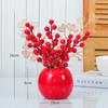 Fruta da sorte de frutas vermelhas flor artificial flor artificial decoração flor de decoração para sala de jantar mesa de jantar flor de Ano Novo decoração de casa decoração de buquê