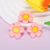Accesorios de Resina de Girasol Escarchado de Cinco Pétalos, Pegatinas Hechas a Mano para Fundas de Teléfono con Pegamento Crema, Materiales para Pasadores de Pelo
