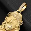 Hip Hop Cruzamento Europeu e Americano Cobre Incrustado Pedra Zircônia Estátua Pingente Acessórios Roupa Estilo de Rua Colar Masculino Joias Personalização