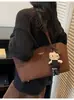 Bolsa Casual Transfronteiriça com Estampa de Leopardo Feminina Grande Capacidade Tote Bag Outono 2025 Nova Bolsa Portátil para o Dia a Dia Bolsa de Ombro de Alto Valor