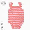 Macacão Fino Único para Bebê Menina Roupa Infantil Verão Manga Curta Triângulo Roupa de Rastejar Criança Pequena Fornecimento de Barraca de Rua