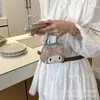 Nova Mini Coelho Desenho Animado Laço Estilo Pai-Filho Infantil Acessórios Bolsa de Mão Tote Transversal Pequena Bolsa Feminina