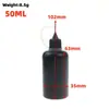 Frasco pequeno de óleo com tubo de agulha à prova de luz frasco de injeção de óleo frasco vazio para cola de calafetar para nail art frasco de cola UV frasco opaco com agulha