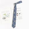 Corbata Azul a Rayas Estilo Japonés para Camisas, Patrón Perezoso Estilo Universitario Jk, Pajarita Anudada a Mano para Mujer, Dk para Hombre