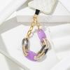 Vintage Acrílico Dorado Mixto Cadena Gruesa Trendy Versátil Cordón para Teléfono Móvil Estilo Japonés-Coreano Simple Exquisito Moda Cadena Colgante para Teléfono Móvil