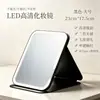 Espejo de maquillaje LED transfronterizo con luz, tocador plegable, portátil inteligente HD, para llevar, habitación de estudiante, espejo de maquillaje de escritorio