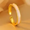 Anillo Abierto Ajustable Chapado en Cobre 18K Esmalte de Gota Anillo para Dedo de Comida Sentido Avanzado Joyería de Fábrica Versátil para Cualquier Ocasión