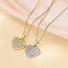 Joyería Joyería Transfronteriza Colgante de Corazón Escalonado Collar para Mujer Joyería de Moda Accesorios de Alta Gama Joyería